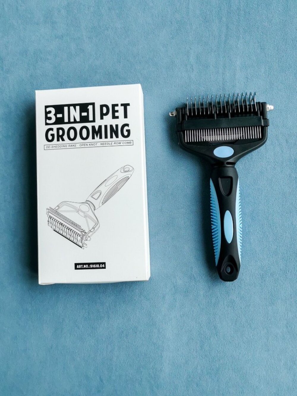 3-in-1 Pet Grooming Brush Deshedding Comb Hair Remover Cleaner for Cats Dogs